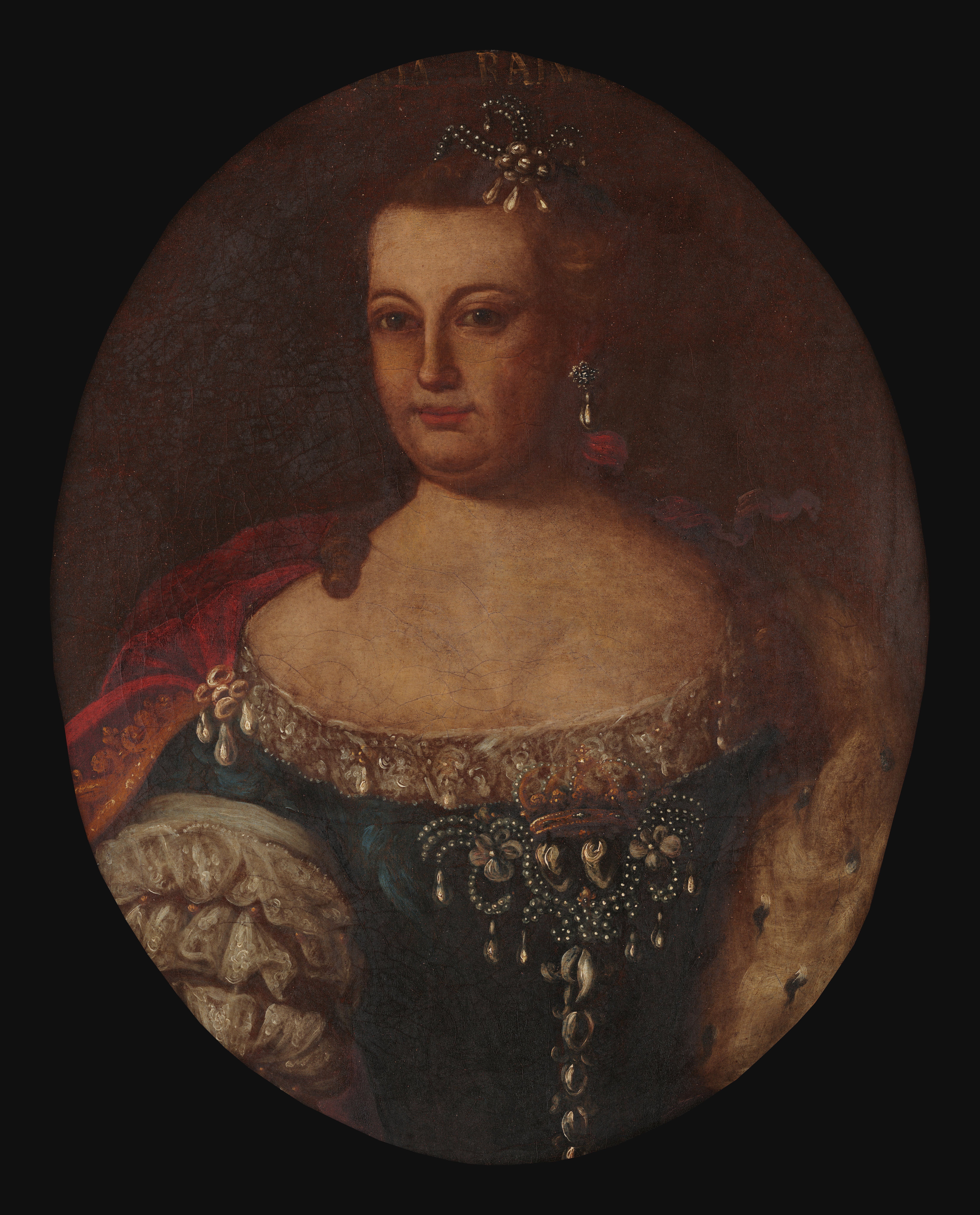 Retrato da Rainha D. Mariana Vitória. Século XVIII. Autor não identificado.