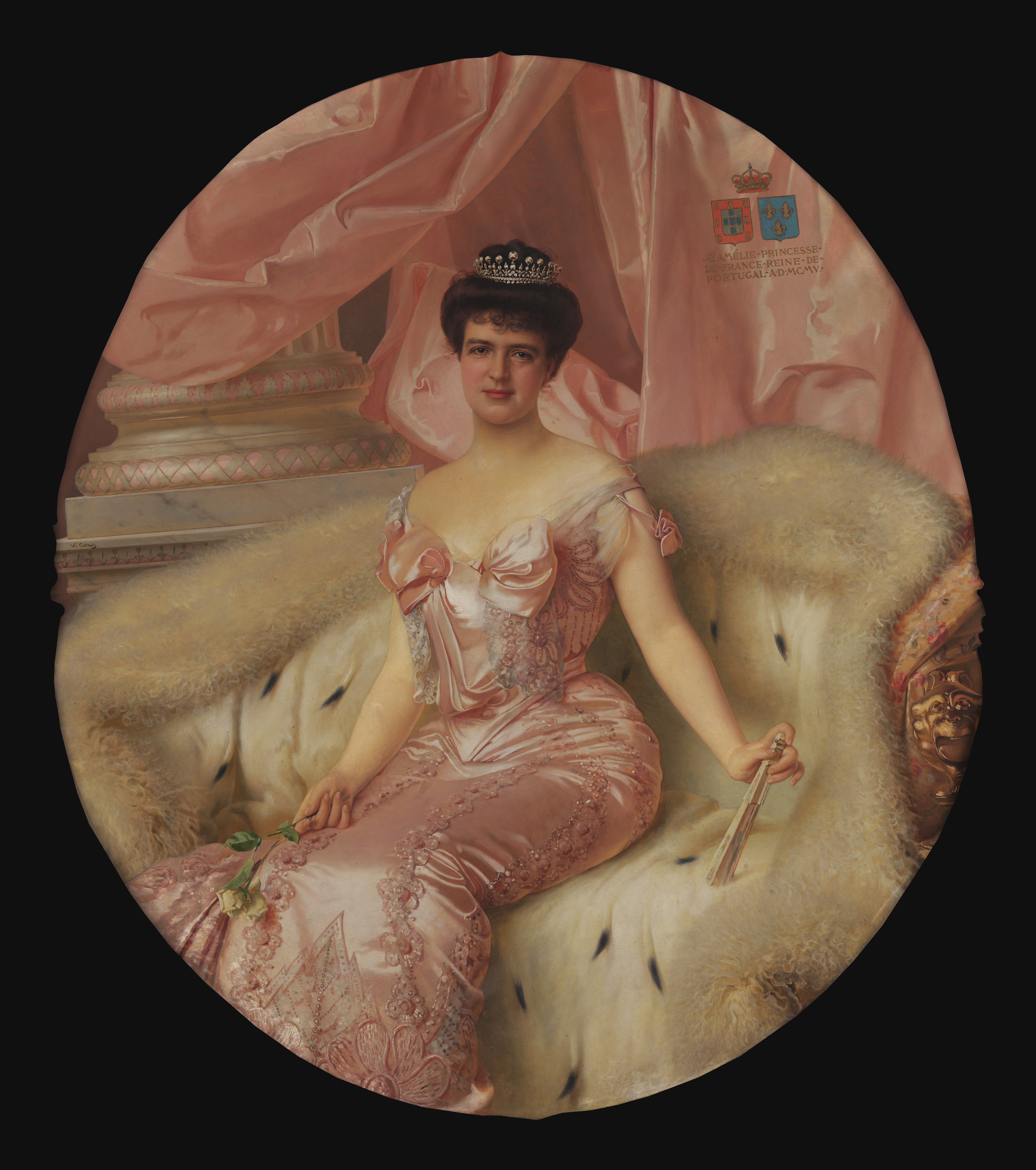 Retrato da Rainha D. Amélia de Orleães e Bragança. 1905. Vittorio Matteo Corcos.